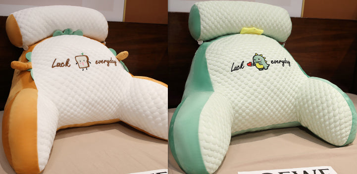 Fluffy Triangle Reading Pillow - Soft Backrest Cushion