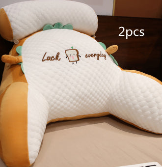 Fluffy Triangle Reading Pillow - Soft Backrest Cushion