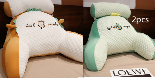 Fluffy Triangle Reading Pillow - Soft Backrest Cushion