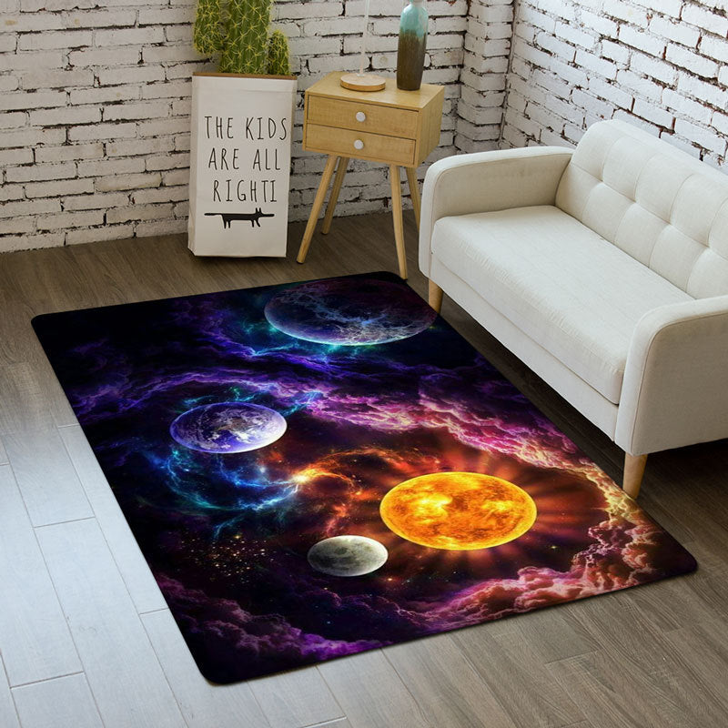 Starry Sky Area Rug - Soft Flannel Floor Mat for Living Room