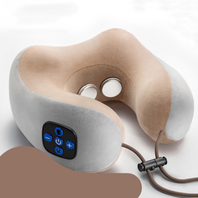 U-Shaped Neck Massage Pillow - Cervical Support for Car & Home