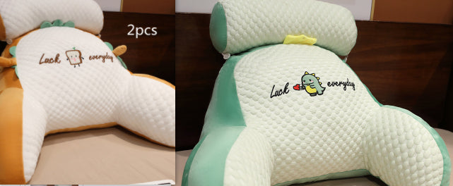 Fluffy Triangle Reading Pillow - Soft Backrest Cushion