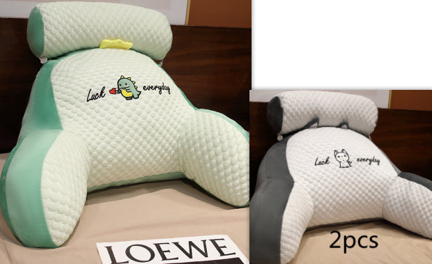 Fluffy Triangle Reading Pillow - Soft Backrest Cushion