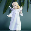 European Porcelain Girl Figurine - Hand-Glazed Ceramic Ornament Decor
