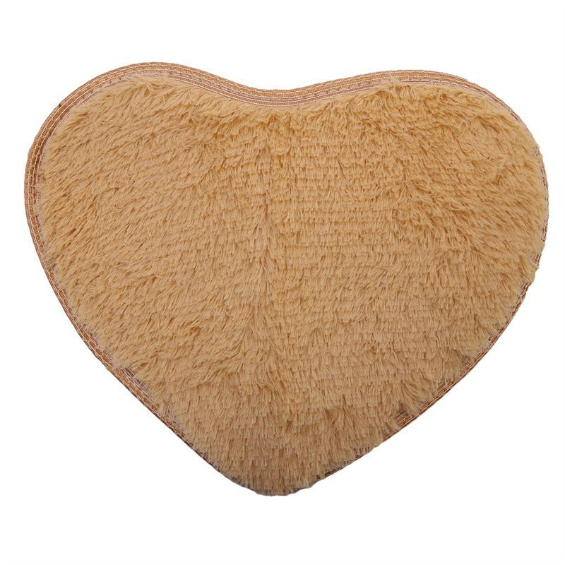 Heart-Shaped Bedroom Rug - Soft Plush Love Floor Mat