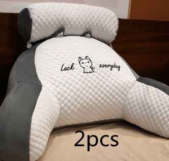 Fluffy Triangle Reading Pillow - Soft Backrest Cushion