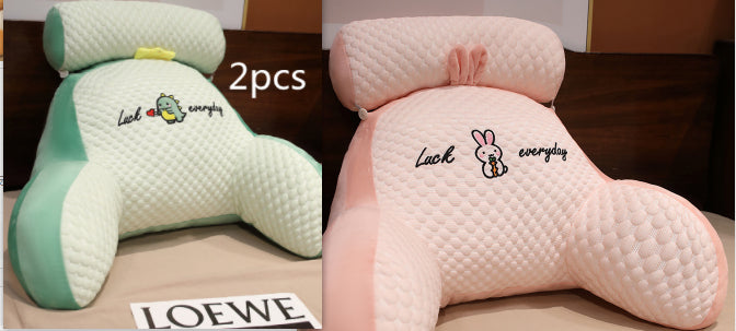 Fluffy Triangle Reading Pillow - Soft Backrest Cushion