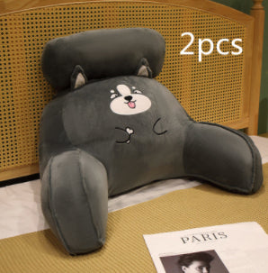 Fluffy Triangle Reading Pillow - Soft Backrest Cushion