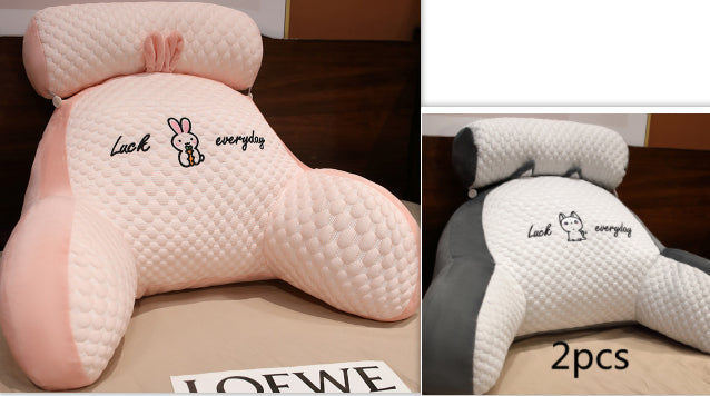 Fluffy Triangle Reading Pillow - Soft Backrest Cushion