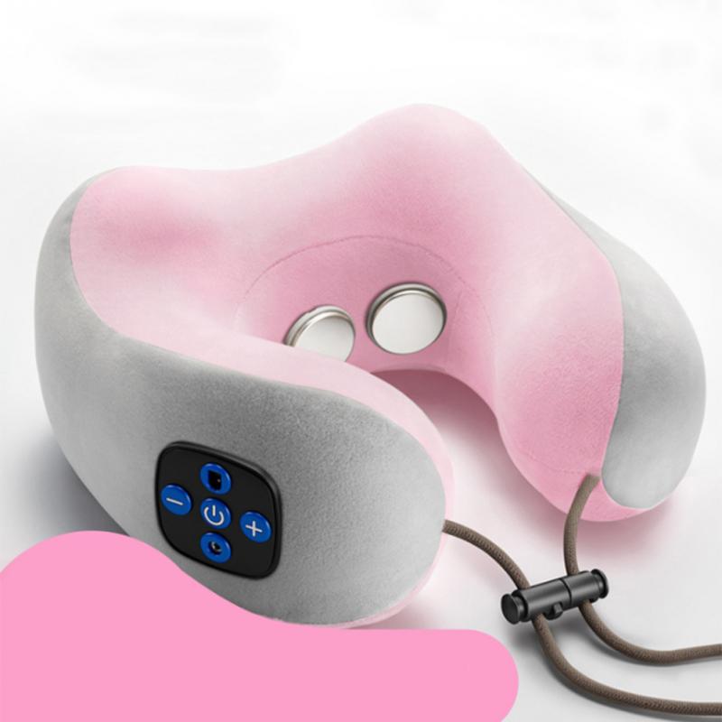 U-Shaped Neck Massage Pillow - Cervical Support for Car & Home