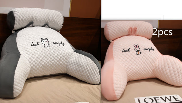 Fluffy Triangle Reading Pillow - Soft Backrest Cushion