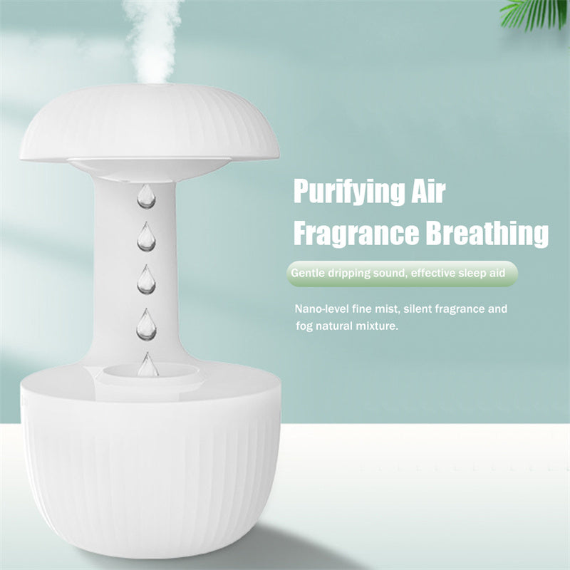 Anti-Gravity Water Drop Humidifier - Levitating Mist Maker with LED Ambiance Light