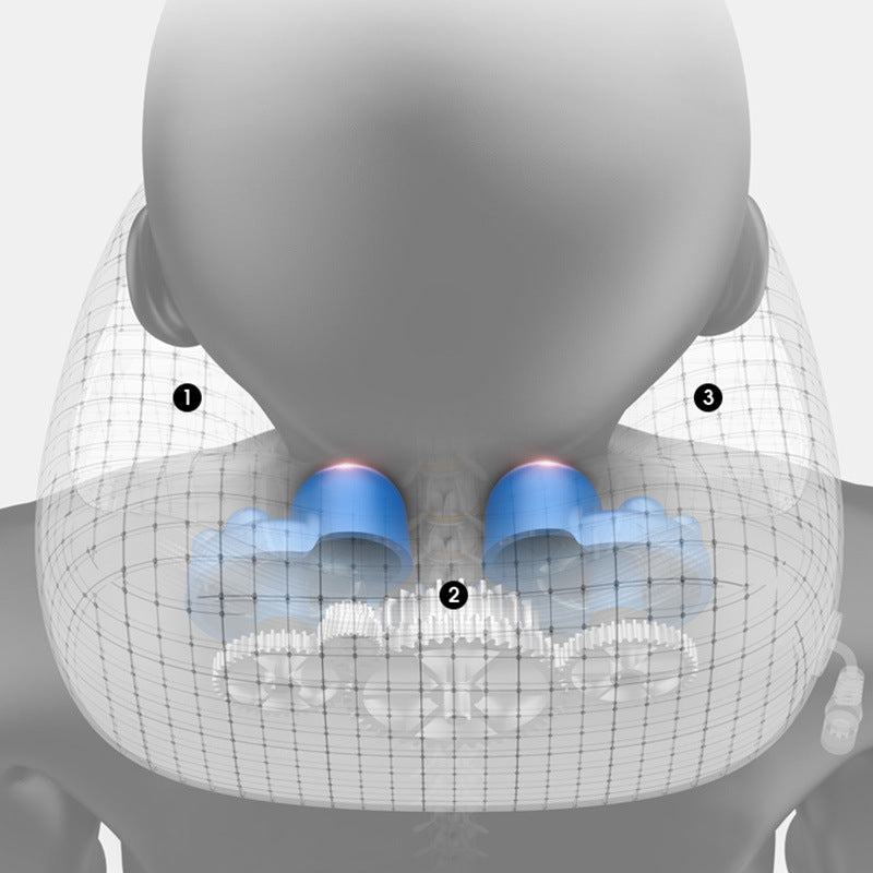 U-Shaped Neck Massage Pillow - Cervical Support for Car & Home