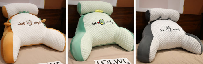 Fluffy Triangle Reading Pillow - Soft Backrest Cushion