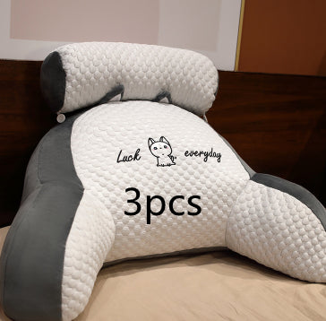 Fluffy Triangle Reading Pillow - Soft Backrest Cushion