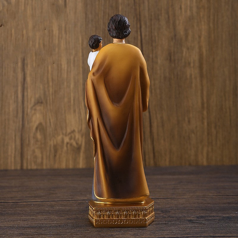 Saint Joseph Statue - Hand-Painted Religious Figurine for Home Decor