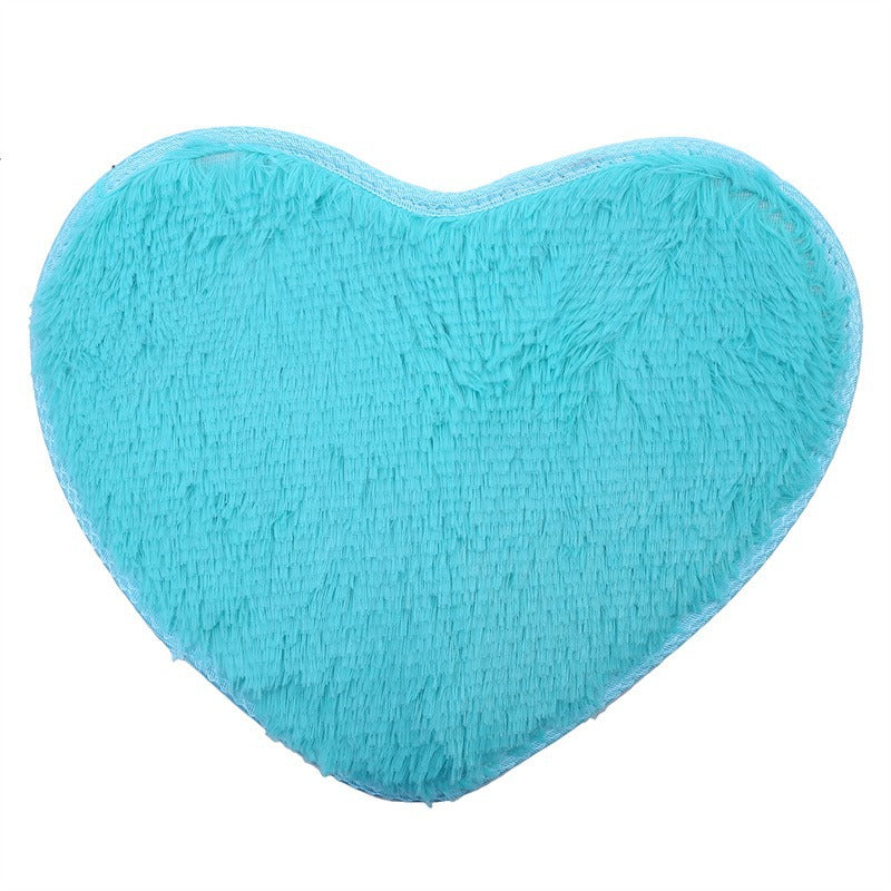Heart-Shaped Bedroom Rug - Soft Plush Love Floor Mat