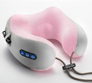 U-Shaped Neck Massage Pillow - Cervical Support for Car & Home