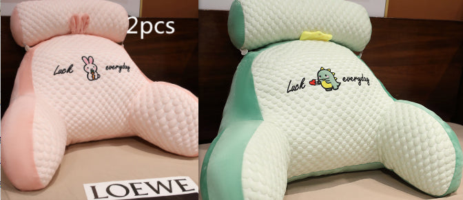 Fluffy Triangle Reading Pillow - Soft Backrest Cushion