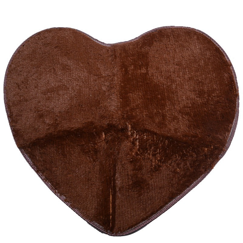 Heart-Shaped Bedroom Rug - Soft Plush Love Floor Mat