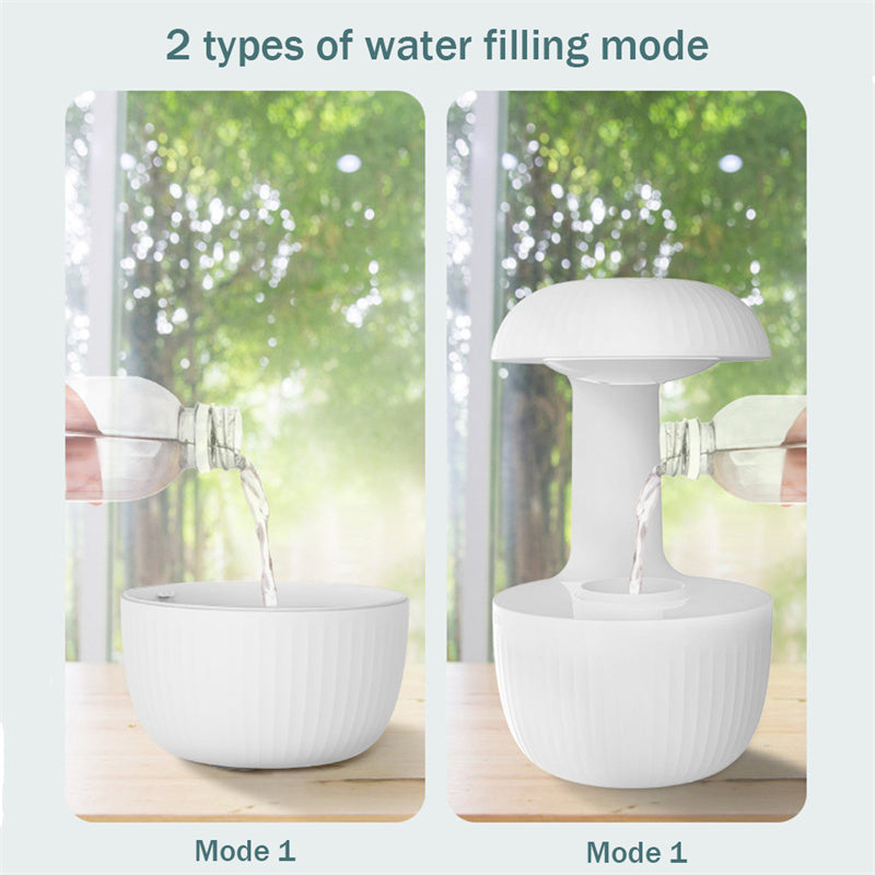 Anti-Gravity Water Drop Humidifier - Levitating Mist Maker with LED Ambiance Light