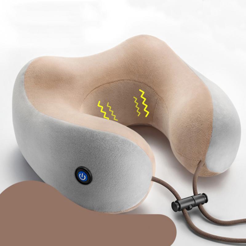 U-Shaped Neck Massage Pillow - Cervical Support for Car & Home