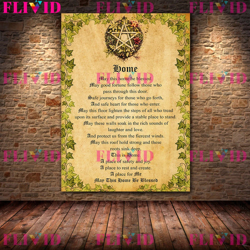 Book Of Shadows And Witchcraft Magic Page Wall Art Canvas Painting,Candle Magick And Kitchen Witchery Vintage Art Poster Print