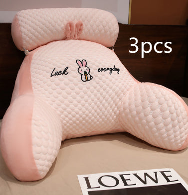 Fluffy Triangle Reading Pillow - Soft Backrest Cushion