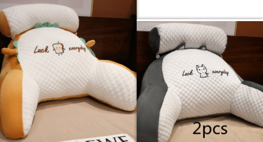 Fluffy Triangle Reading Pillow - Soft Backrest Cushion