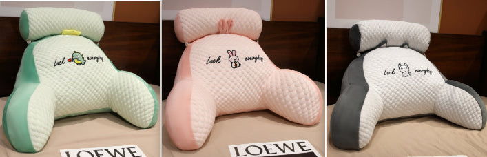 Fluffy Triangle Reading Pillow - Soft Backrest Cushion