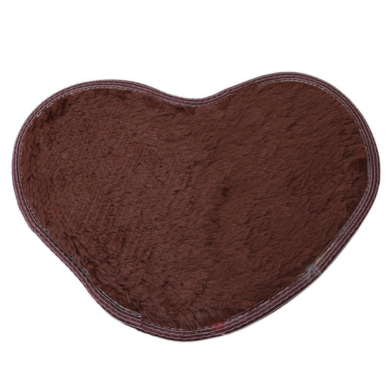 Heart-Shaped Bedroom Rug - Soft Plush Love Floor Mat