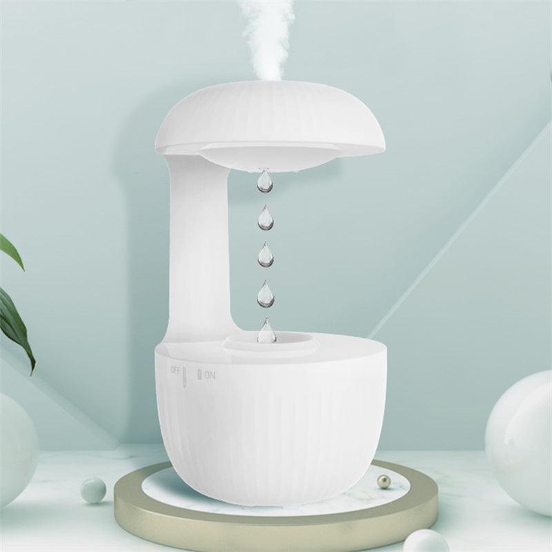 Anti-Gravity Water Drop Humidifier - Levitating Mist Maker with LED Ambiance Light