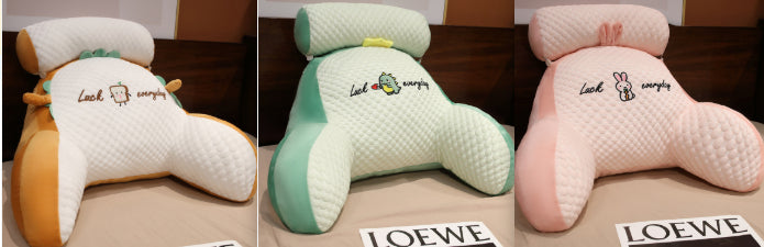 Fluffy Triangle Reading Pillow - Soft Backrest Cushion