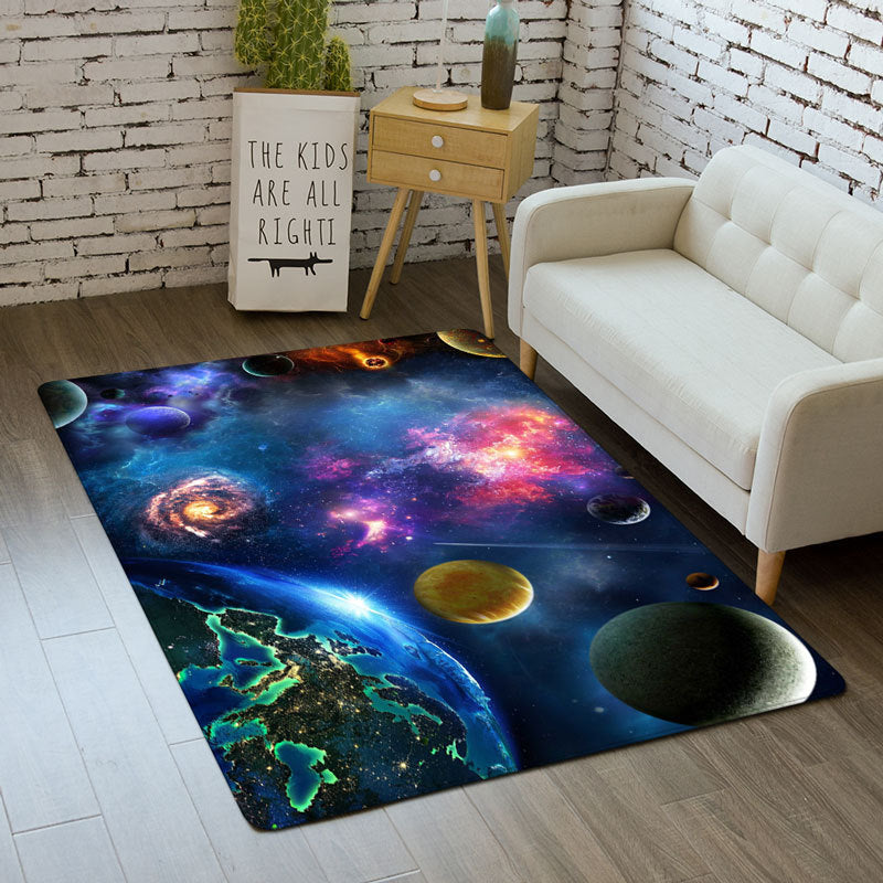 Starry Sky Area Rug - Soft Flannel Floor Mat for Living Room